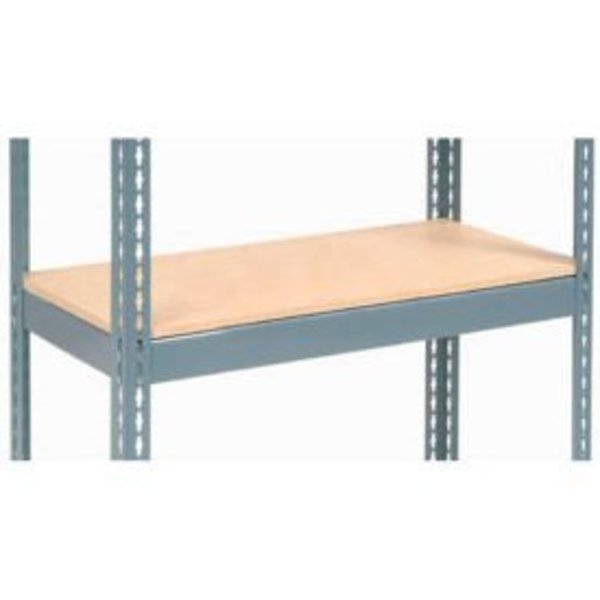 Global Equipment Additional Shelf Level Boltless Wood Deck 48"W x 12"D - Gray 601911B